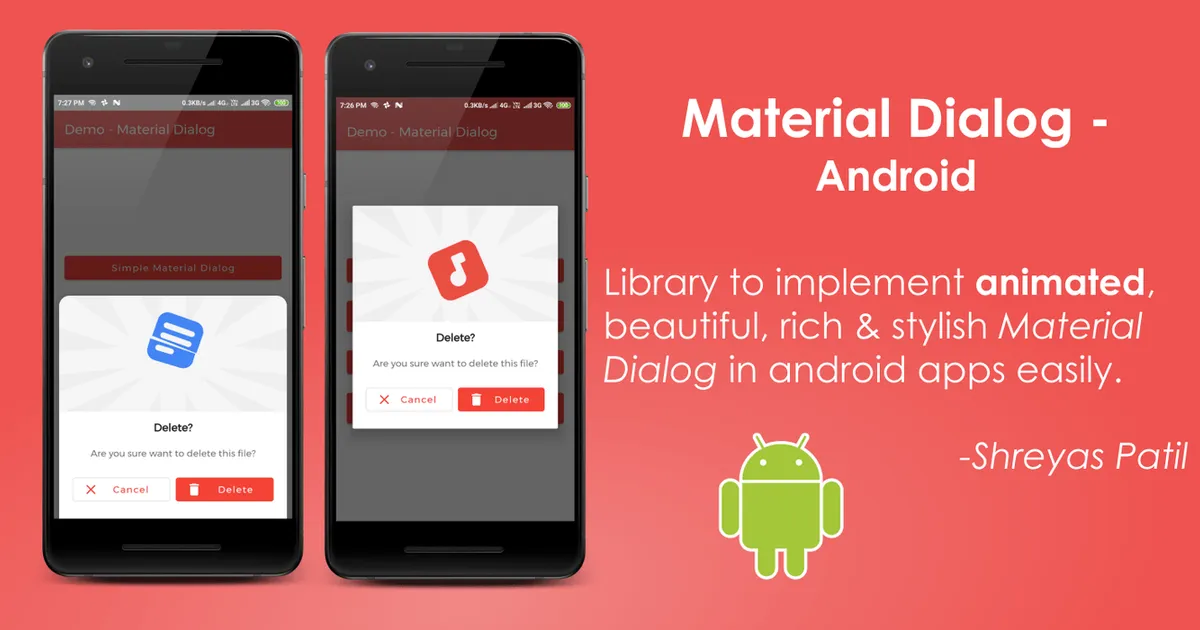 Cover image for Animated Material Dialog — Android 📱 😍🎨