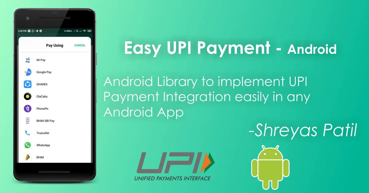 Cover image for 💳UPI Payment Integration in Android with EasyUpiPayment library📱💸