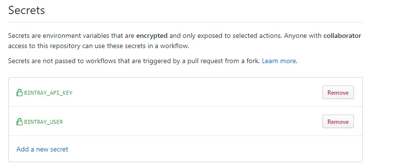GitHub Repository Secrets