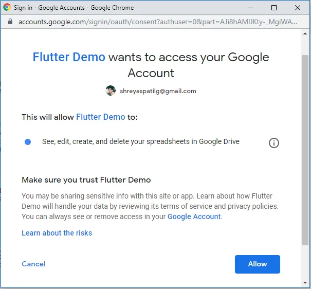 Review and allow permissions.