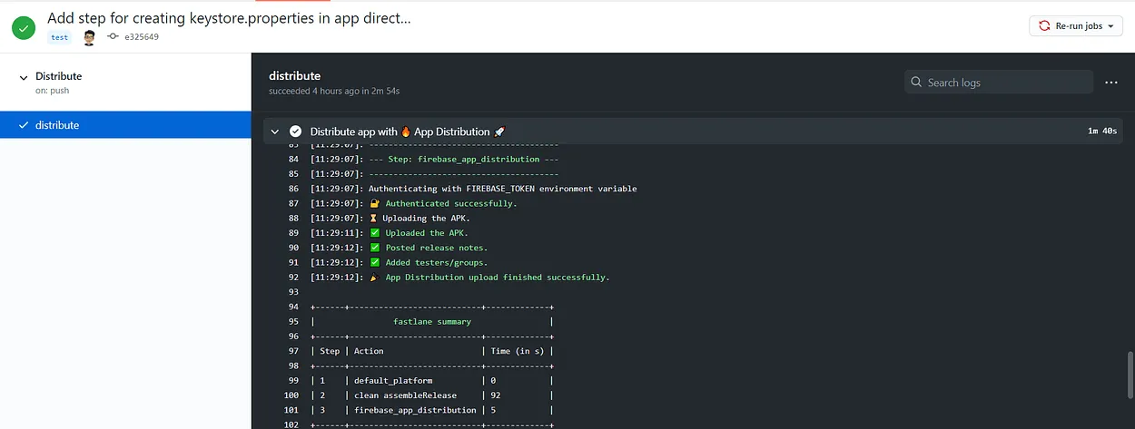 GitHub Action Success