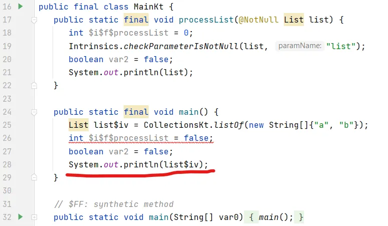 Generated Bytecode
