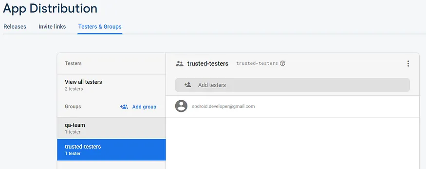 App Distribution Groups