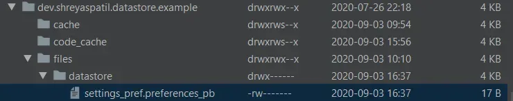 Device File Explorer Snapshot