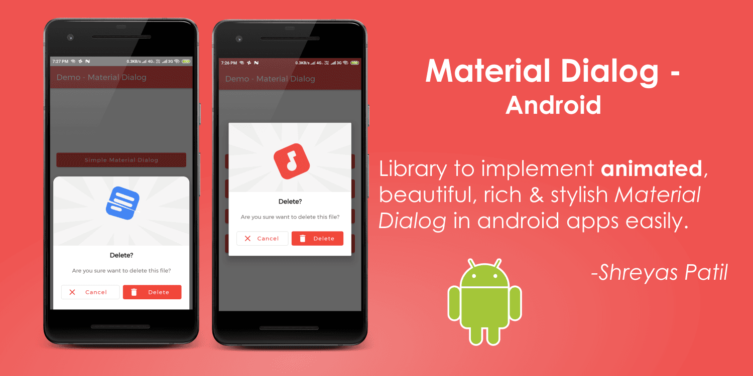 Animated Material Dialog — Android 📱 😍🎨